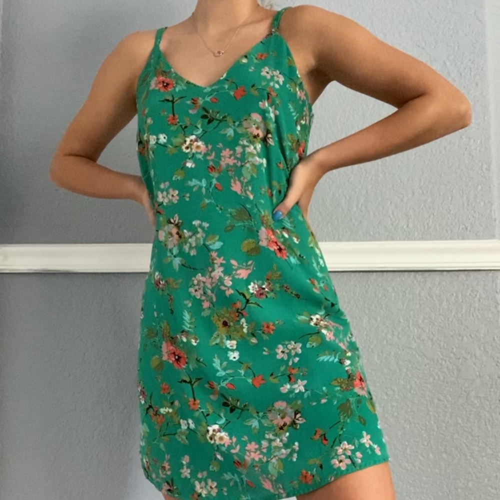 TEAL MID-LENGTH DRESS